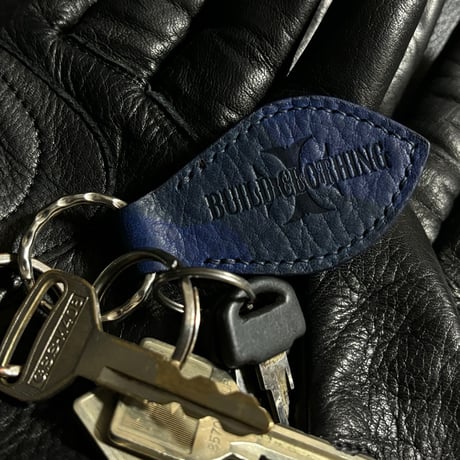 Build Camo Leather Key Ring