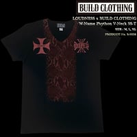 LOUDNESS x BUILD CLOTHING W-Name Phython V-Neck SS-T