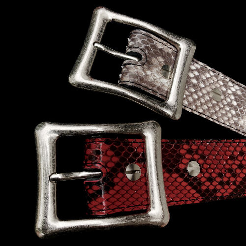 値下げ可】Build Snake Skin Belt (NAT/RED) Build Snake Skin Belt