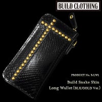 Build Snake Skin Long Wallet（BLK/GOLD Ver.）