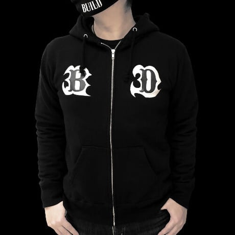Build Embroidery Zip Hoodie