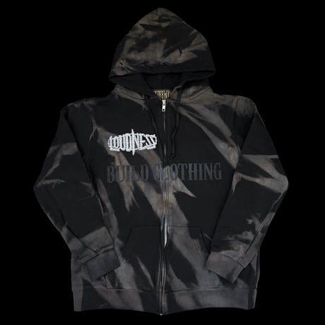 LOUDNESS × BUILD CLOTHING W-Name Thunder Tie Dye Zip Hoodie