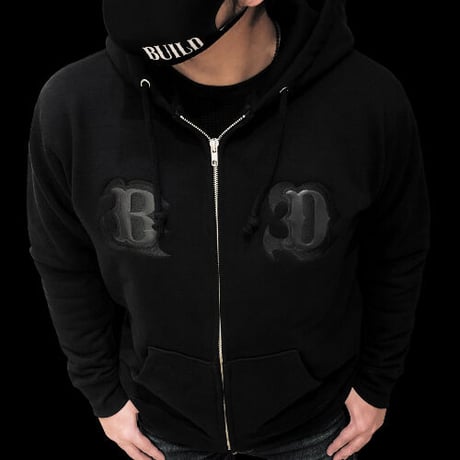 Build Embroidery Zip Hoodie