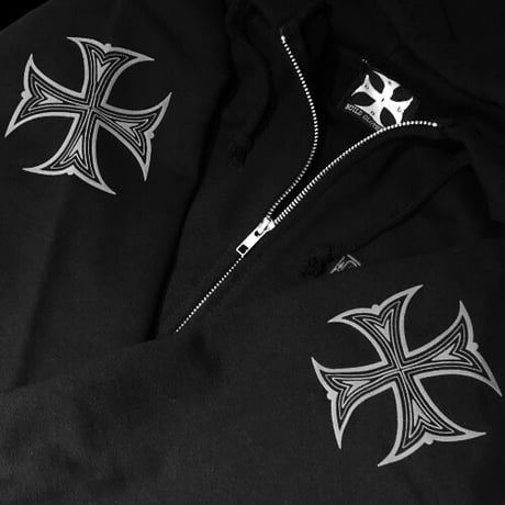 彫渉 x BUILD CLOTHING W-Name Zip Hoodie