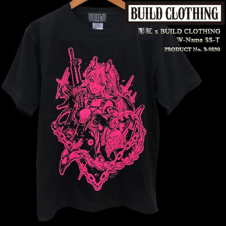 彫紅 x BUILD CLOTHING W-Name SS-T (F)