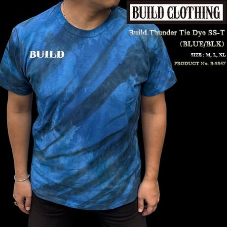 Build Thunder Tie Dye SS-T（BLUE/BLK）