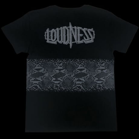 LOUDNESS x BUILD CLOTHING W-Name Phython V-Neck SS-T（BLK/GRY）