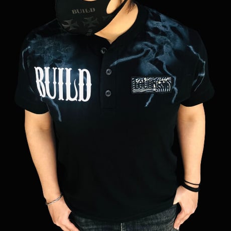 Build Clothing x Loudness W-Name HN SS-T (Tie Dye) (BLK/BLK 刺繍)