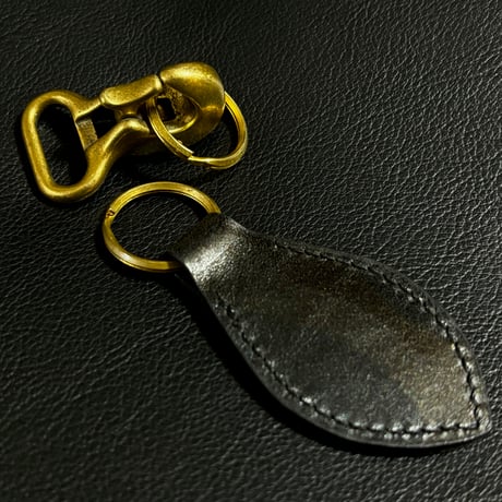 Build Camo Leather Key Ring