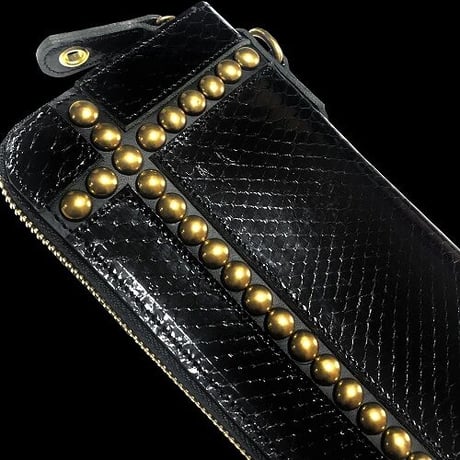 Build Snake Skin Long Wallet（BLK/GOLD Ver.）