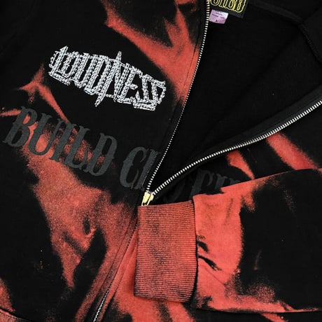 LOUDNESS × BUILD CLOTHING W-Name Thunder Tie Dye Zip Hoodie