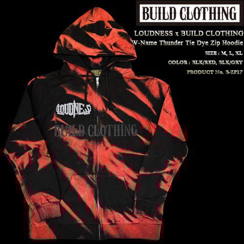 LOUDNESS × BUILD CLOTHING W-Name Thunder Tie Dy
