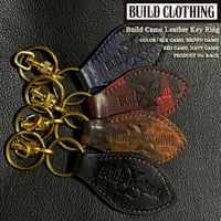 Build Camo Leather Key Ring