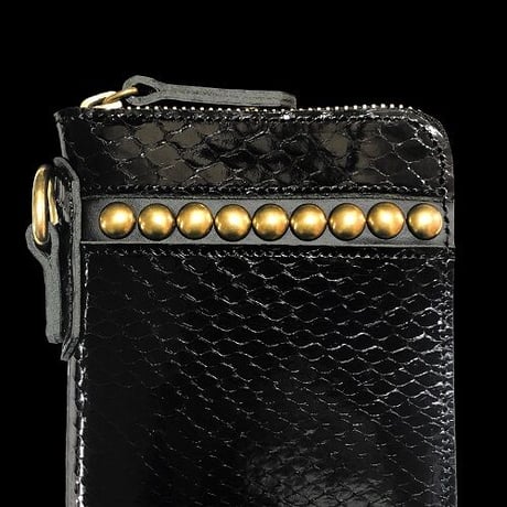 Build Snake Skin Long Wallet（BLK/GOLD Ver.）
