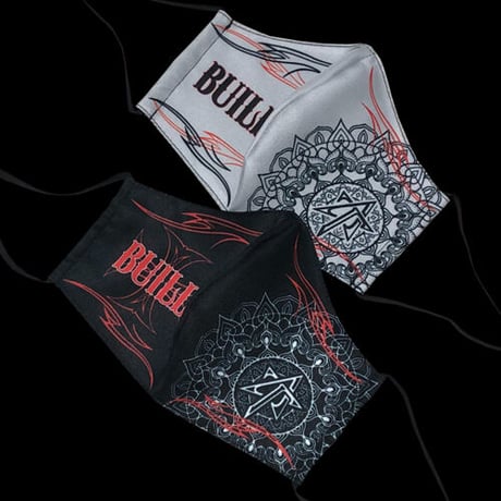 AKIRA TAKASAKI (LOUDNESS) x BUILD CLOTHING W-Name Face Mask