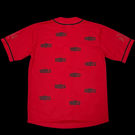 LOUDNESS × BUILD CLOTHING W-Name Baseball SS-T（RED/BLK）