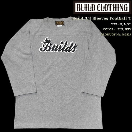 Build 3/4 Sleeves Football-T