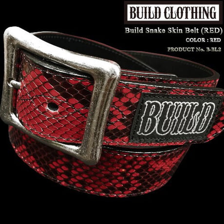 【値下げ可】Build Snake Skin Belt (NAT/RED) CATEGORY Goods | Build Clothing