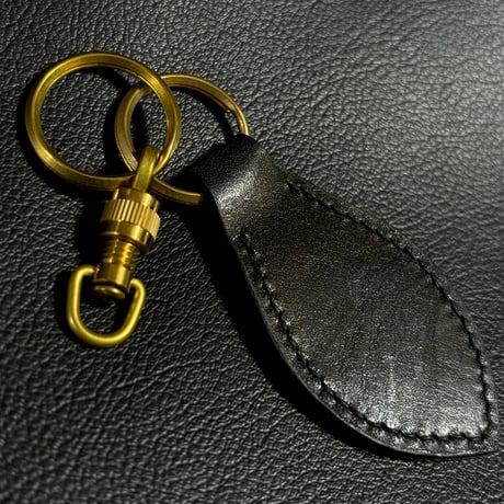 Build Camo Leather Key Ring