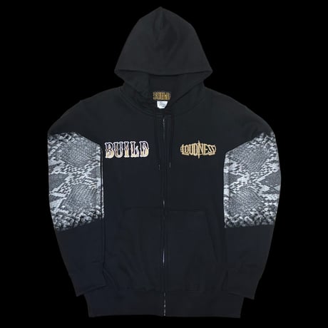 LOUDNESS × BUILD CLOTHING W-Name Python Zip Hoodie