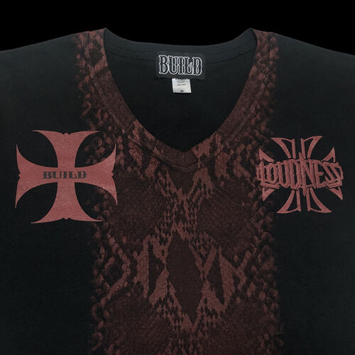 ヨ*パ様 『 XXL 』 Build Clothing × LOUDNESS パ LOUDNESS x BUILD CLOTHING W-Name Phython V-Neck