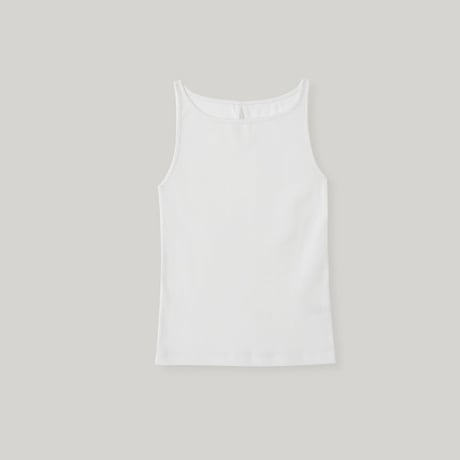 Ribbed square neck tank top