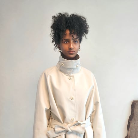 Classic highneck 2way trench coat