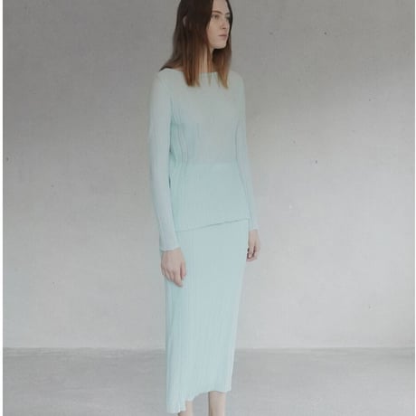 Side Ribbed Knitted Skirt