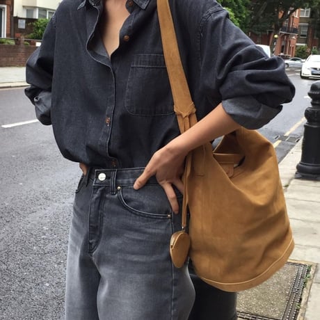 Lamb leather shoulder bag