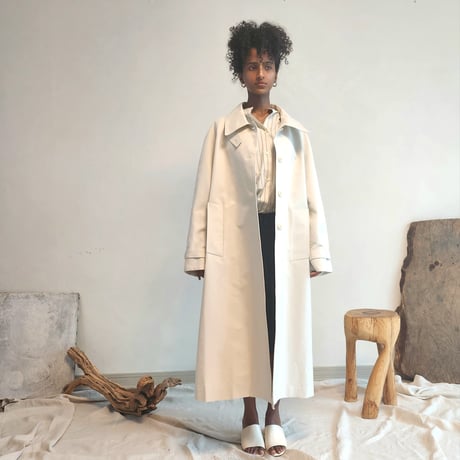 Classic highneck 2way trench coat
