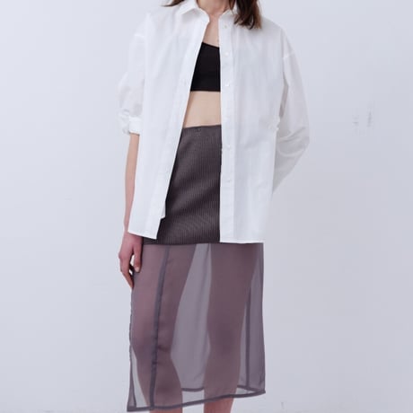 Sheer Overlay Midi Skirt