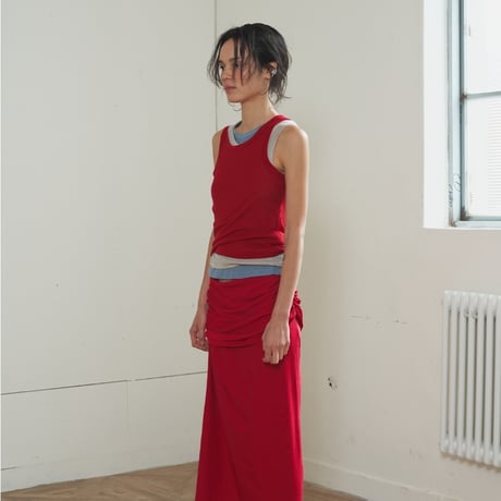 "Verso" Double Layered shirring skirt