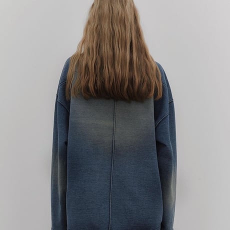 Denim sweat shirt