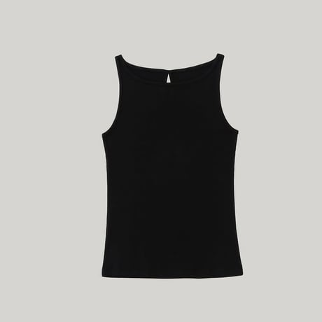 Ribbed square neck tank top