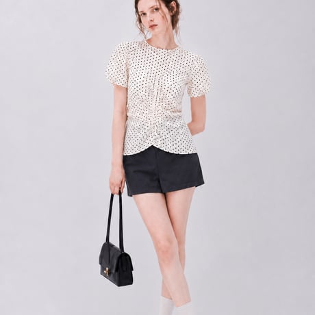 予約販売　Polka Dot Puff Blouse