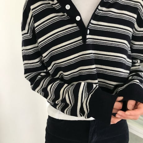 Striped Relaxed Fit Knit Polo