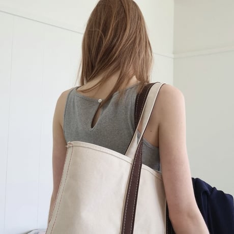 Ribbed square neck tank top