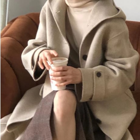 Hoodie handmade long coat