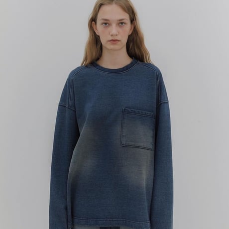 Denim sweat shirt