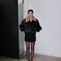 Oversized Shearling-Collar Jacket