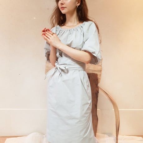 Puff sleeve 2way onepiece
