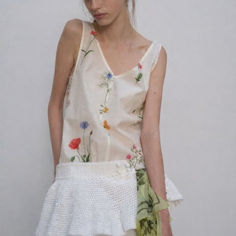 予約販売　Floral Print Sleeveless Dress