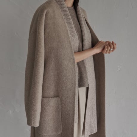 handmade nocollar long coat