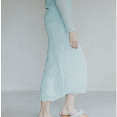 Side Ribbed Knitted Skirt