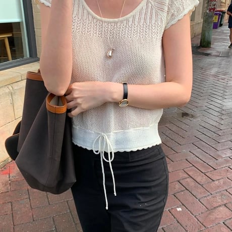 予約販売　Tie Hem Knit Top