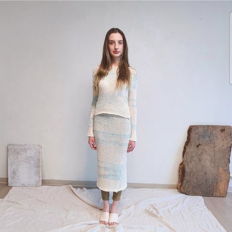 sky whisper summer knit skirt