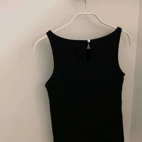 Ribbed square neck tank top