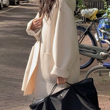 Cashmere Hooded Wool Coat