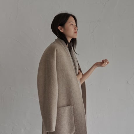 handmade nocollar long coat