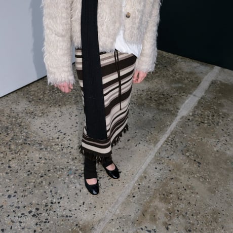 Stripped knit skirt